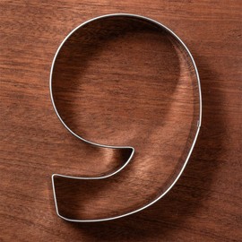 LILIAO Number 9 Cookie Fondant Biscuit Cutter for Birthday/Anniversary/Special Day - 2.7 x 3.6 inches - Stainless Steel