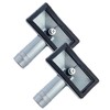 2x Overflow Pipes, Overflow Tube for Sink Extendible, Square Interface