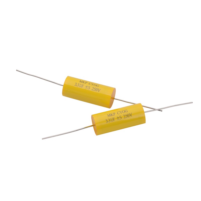 Cermant 10Pcs 250V 3.3uF Frequency Divider Capacitor，Axial Audio Speaker Non-Polarity