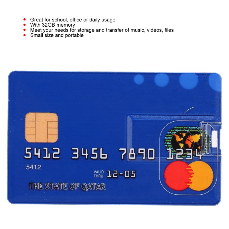 Card Shaped U Disk Simple Unique USB Flash Drive for