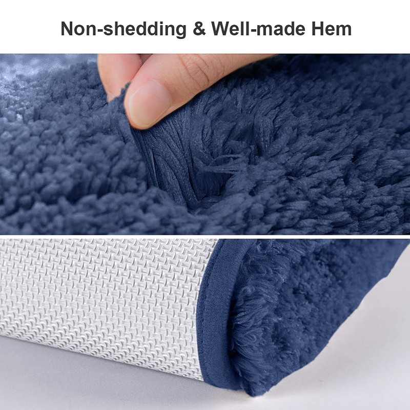VANZAVANZU Bathroom Rug Set - 2 Piece Non Slip Extra