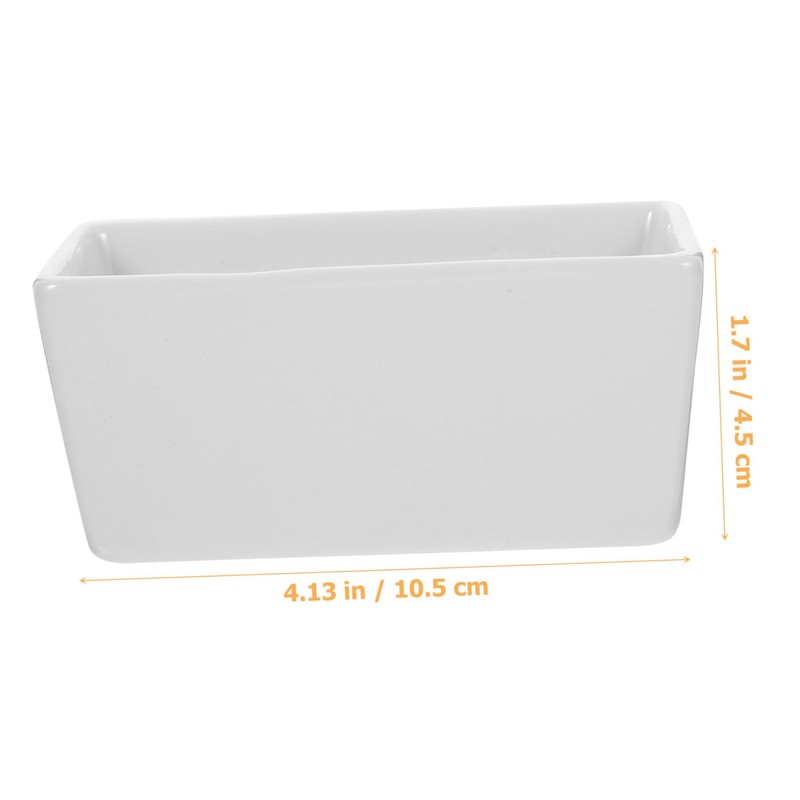 iplusmile 2pcs Rectangular Sugar Bowl Elegant Flat Bottom Jars for