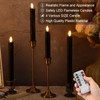 Retisee 12 Pcs Flameless Taper Candles with Timer Remote, Black
