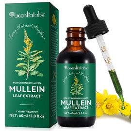 Mullein Leaf Extract for Lung,Mullein Leaf Drops,Mullein Leaf Extract with Chlorophyll-Natural Supplement Liquid for Lung Cleanse and Respiratory Support- Vegetarian-60ml