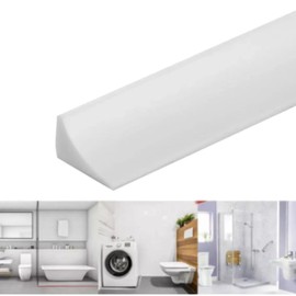 2 metros Tira De Silicona Para Retención De Agua Autoadhesiva Barrera tira de sellado inferior de la puerta para fregadero de cocina tina Autoadhesivo (Blanco)