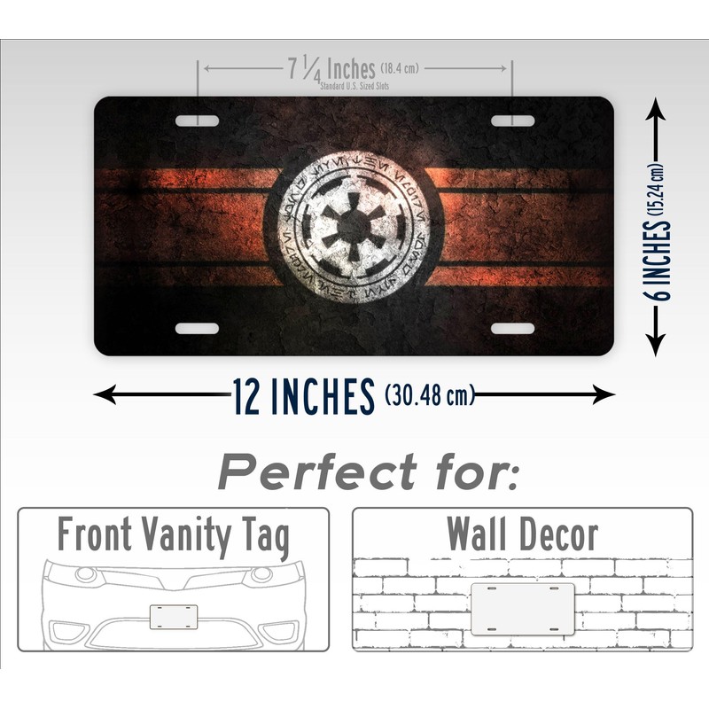 Imperial Empire Seal License Plate Galactic Star Empire Symbol Auto