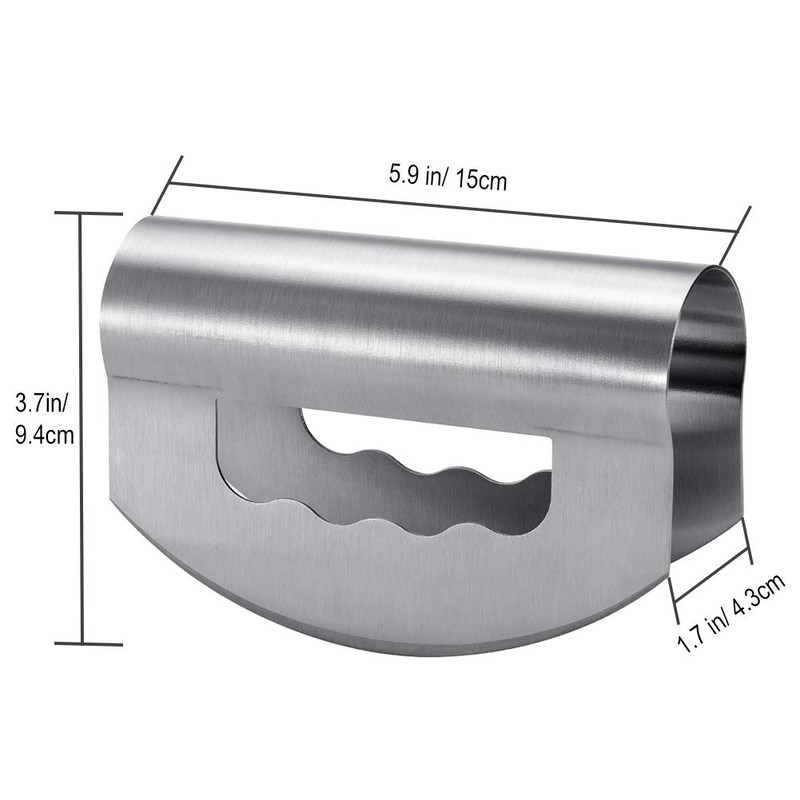 Salad Knife Chopper with Protective Cover - Stainless Steel Salad