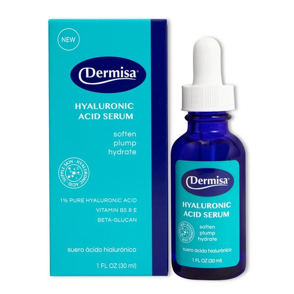 Dermisa Hyaluronic Acid Hydrating Serum. Intense Anti Aging Moisturizer. 1 fl.oz