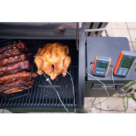 BBQ Dragon Wireless Digital Instant Read Thermometer - Food Thermometer for Cooking – Oven Safe Kitchen with 4 Probes - Meat thermometers for Smokers.