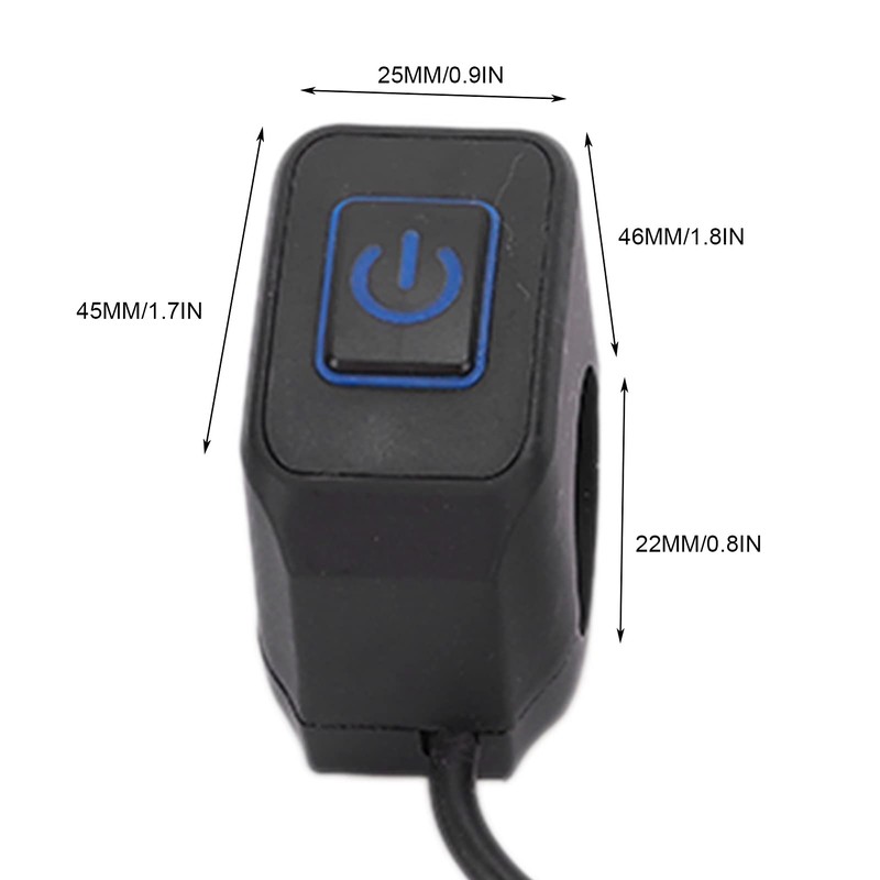 Yctze 22 mm Motorcycle Handlebar Switch, Motorcycle ATV Light Switch,