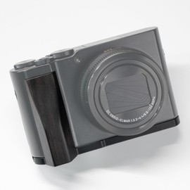 Iborrys Premium Camera Grip, Compatible with Panasonic Lumix DC‑TX3 Camera, Dedicated L-Shaped Plate, Updated Design, Artisan Handmade, Natural Namewood Handle (Purple Light Ebony)