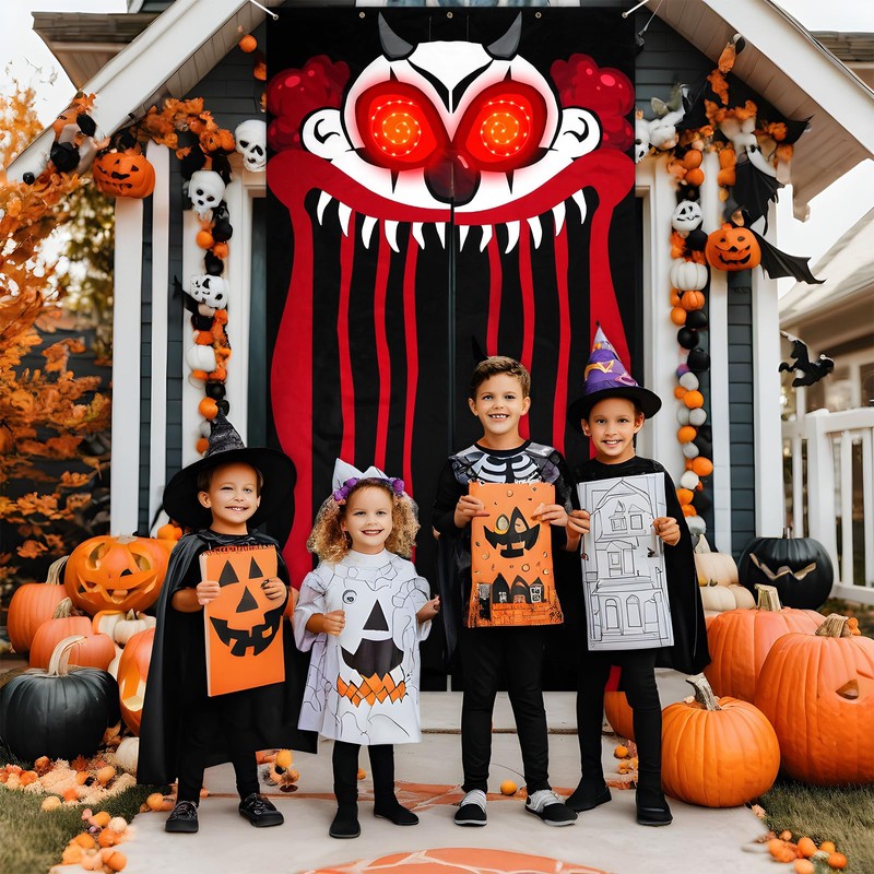 Mindsoft Halloween Clown Backdrop Decorations Spooky Creepy Clown Carnival Decoration