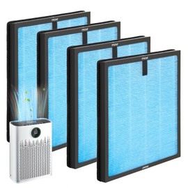 H13 HEPA Air Filter with Activated Carbon - 4 Packs Compatible with ECOSELF HAP603 / HAP603WF Air Purifier, High Efficiency for Dust, Pollen, Formaldehyde & Odor Removal
