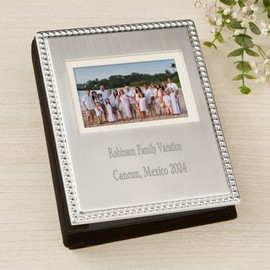 All Occasion Engraved Silver Beaded Mini Photo Album (Free Customization) - Things Remembered