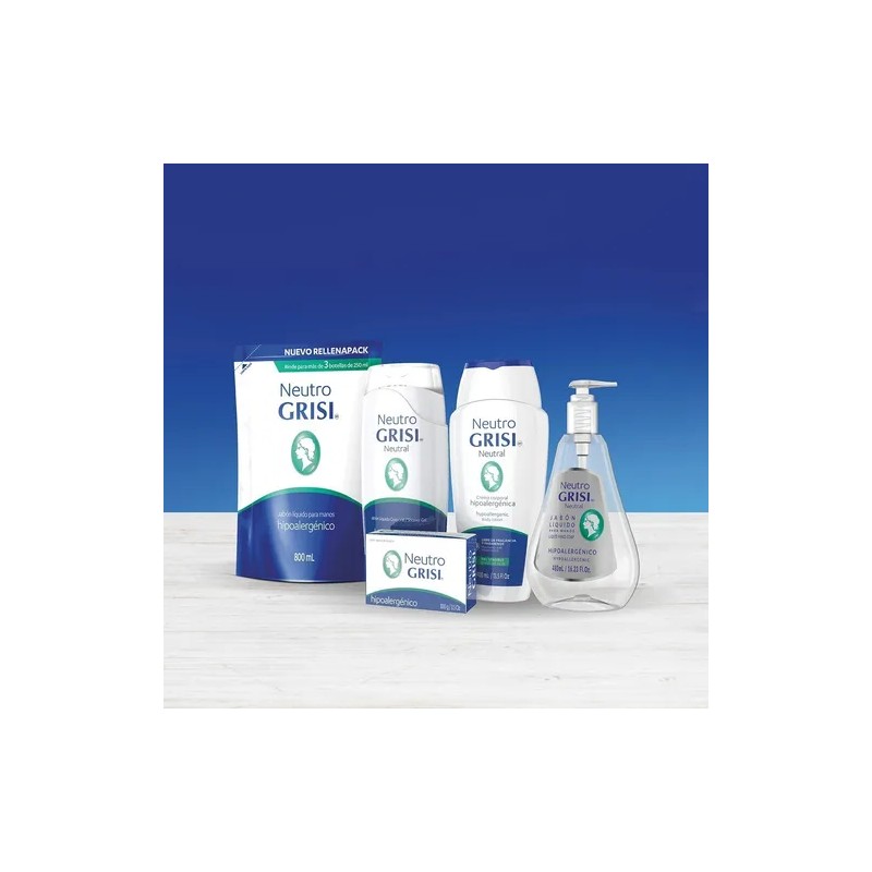 Jabón Líquido Para Manos Grisi Neutro Hipoalergénico Repuesto 800ml