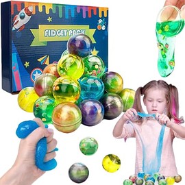 Tchsrim Pack of 24 Slime Set Children, Slime Party Favours, Galaxy Slime Ball Party Favours, Slime Toys Set for Girls Boys, Stretchy, Non-Sticky, Stre