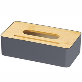 Sato Metal Woody Tissue Case, Gray, Size: Approx. W10.2 inches (26 cm), D5.4 inches (13.9 cm), H7.6 inches (4521540258769 mm)