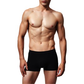 AIRCUTE AIRCUTE Washable Urinary Incontinence Underwear for Men, Instant Absorbency, Bladder Leaks Protection Boxer Briefs 60ML (X-Large) Black