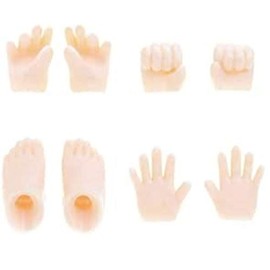 OBITSU 11AC-D03MW Hand/Feet (Left and Right) Set, No Magnet, Matte Skin Type, Whitey for OBITSU11