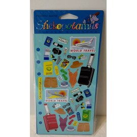 Stickopotamus VTG Stickopotamus Stickers Sticko SP-PR-61 Travel Suitcases Bathing Suits Camera