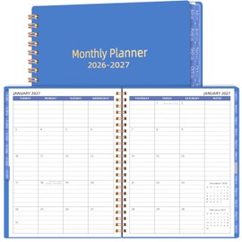 Monthly Calendar Planner, Jul 2026–Dec 2027, 120 GSM Paper, B5 Size, Blue
