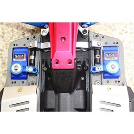 GPM for TRAXXAS-1/10 E-REVO 2.0 VXL 86086-4 Aluminum 25T SERVO Horn W. Built-in Spring -10PC Set (Blue)