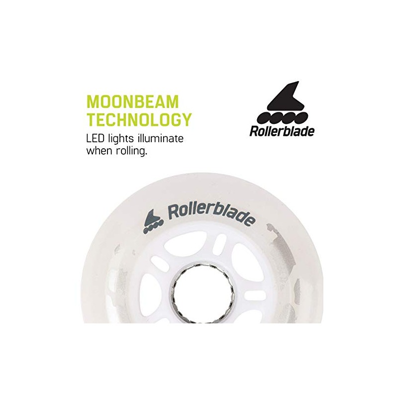 Rollerblade Moonbeam - Rueda LED de 72 mm/82 A, Paquete
