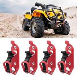 JJWNMLL Shovel Mount Roof Rack, 4 Pieces, Red Shovel Holder, Off-Road Accessories, Wall Mounting Brackets, Clamp Mounting Kit for Roof Racks, Boats