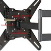 VideoSecu ML531BE2 TV Wall Mount kit with Free Magnetic Stud