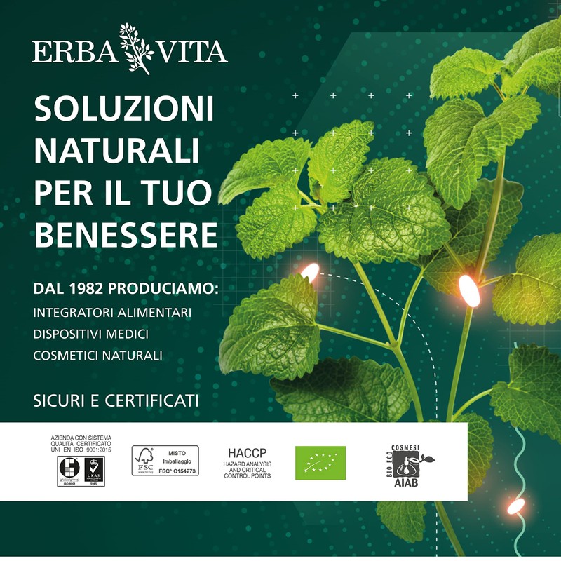 ERBA VITA Lattasi integratore alimentare con enzima lattasi, utile per