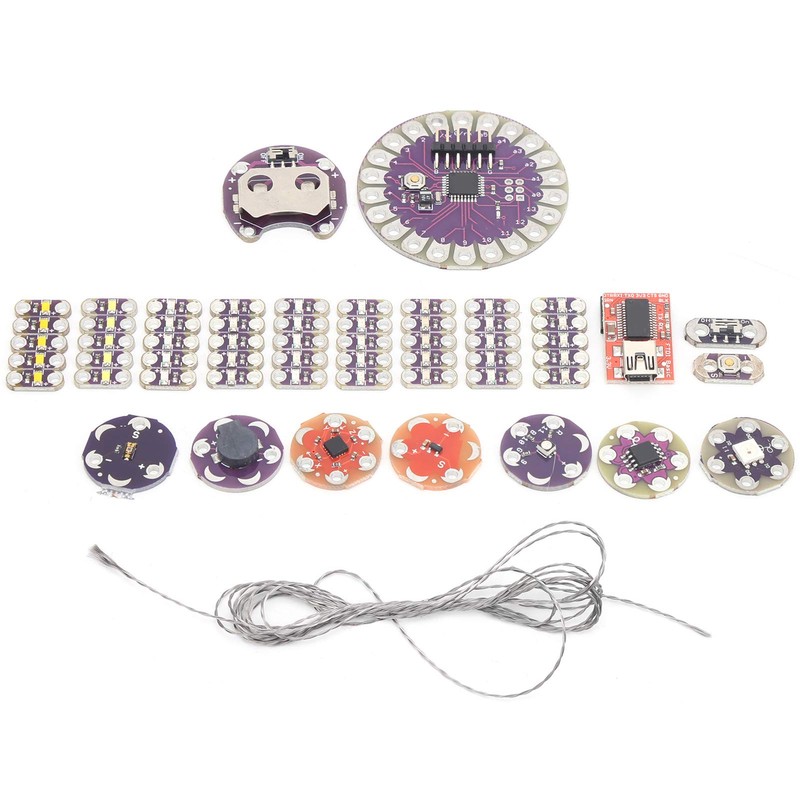 Lilypad Kit, Conductive PCB Sewing Thread Kit, Electronic Starter Kit,
