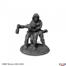 Reaper RPR30141 Reaper Miniatures Bones Legends: Townsfolk - Bouncer and Rowdy Patron
