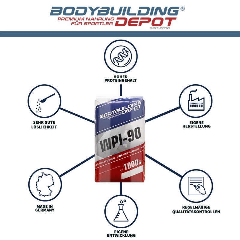 Bodybuilding Depot Whey Protein Isolate 1 kg - Stracciatella |