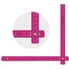 Metrie BL52 Folding Rule, Duplex Scale, 2 Metres, Colourful, pink