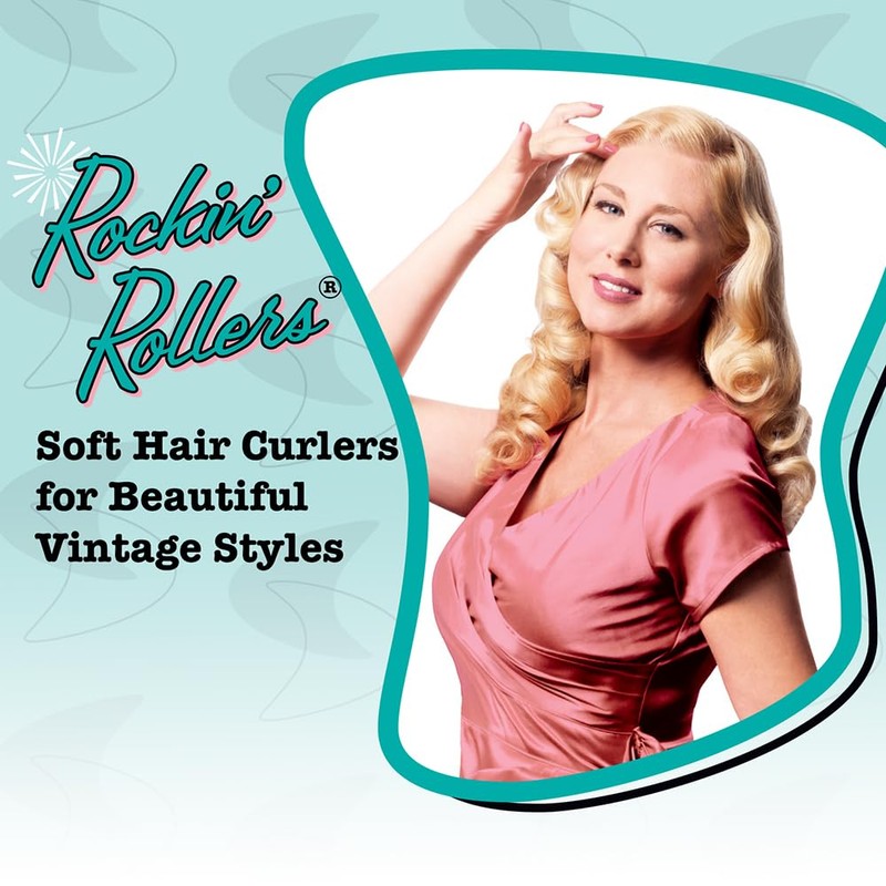 Rockin' Rollers Soft Leopard Print Hair Rollers and Hair Filler