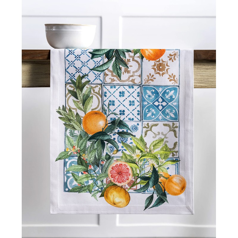 Maison d' Hermine Spring/Summer Table Runner, 100% Cotton, Decorative, Washable