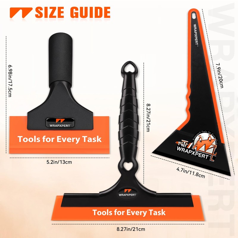 WRAPXPERT Window Tint Tools Kit, 3-Step Professional Window Tint Squeegee