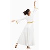 Sanmsoner White Praise Dance Dresses for Women Long Sleeve Liturgical
