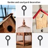 1 Inch Black Screw Eyes, 100 Pcs Metal Screw Hooks,