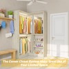 Unikito 36 Inch Corner Closet System, Large Freestanding Closet Organizer