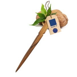 HOFMEISTER® Letter Opener Made of Oiled Walnut Wood, 20 cm, opens all letters cleanly and quickly with the blade, high-quality natural product, handmade in the EU