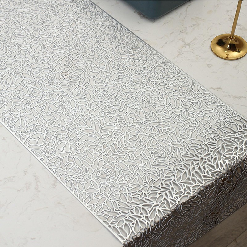 Hosoncovy Hollow Table Runner Non-slip Decorative PVC Table Mats Placemat