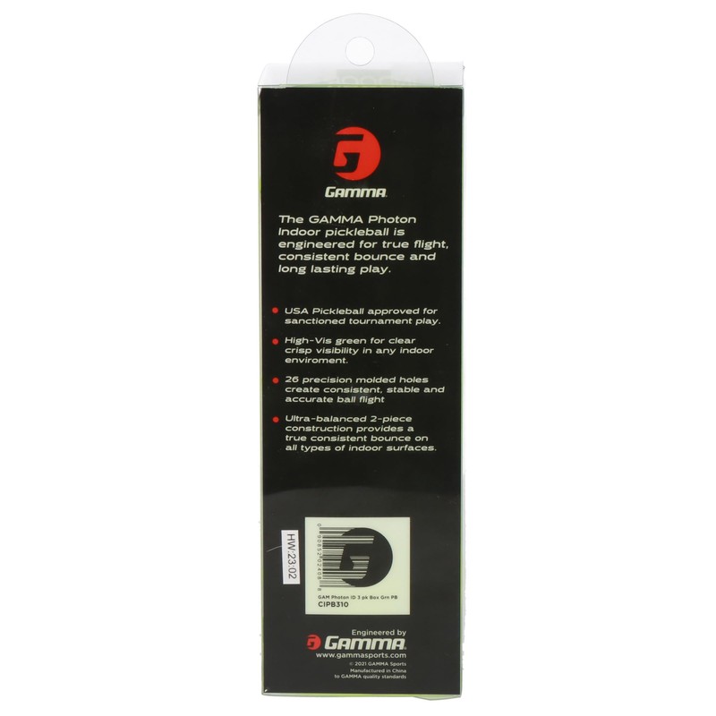 Gamma Sports Photon Indoor Pickleball Balls, USAPA Approved, Pickleball Accessories,