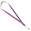 Zac's Alter Ego Shiny Metal Whistle on Genderfluid Stripe Lanyard