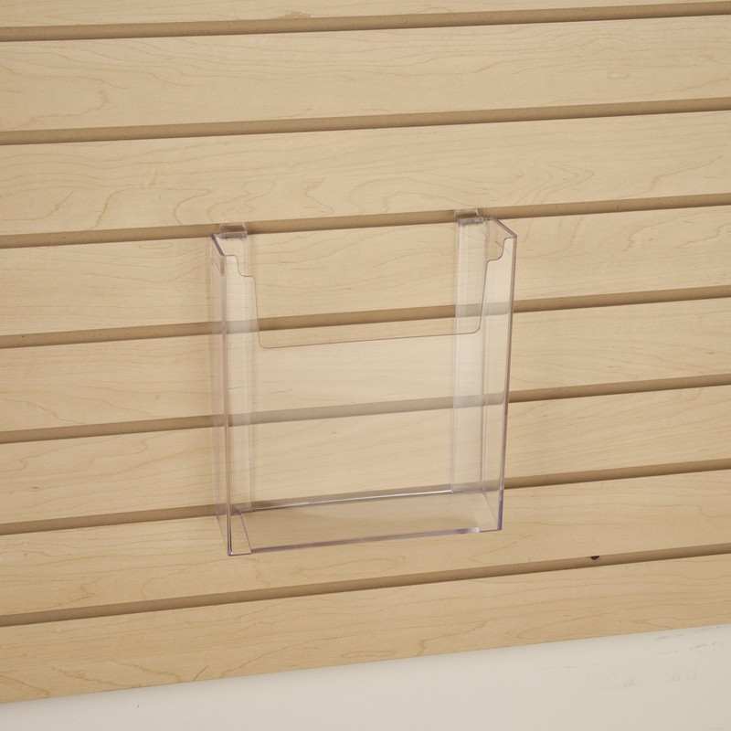 Econoco Clear Hanging Literature Document Brochure Holder for Slatwall 8½”