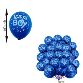 12 Inch It's A Boy Printed Balloons Boy Baby Shower Gender Reveal Decoration Boy Balloons Pack of 25