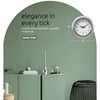 Kiera Grace Wall Clock, 10 Inch, Aster Silver Modern Classic