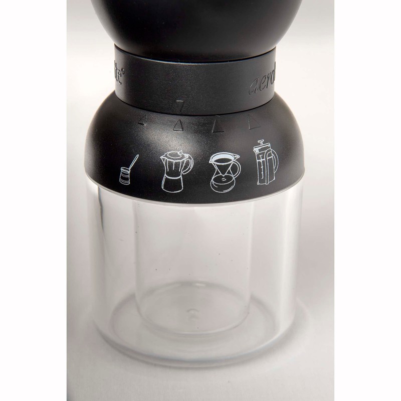 Aerolatte Precision Burr Coffee Grinder, Glass with Ceramic Mechanism, 1-Cup