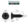 #14 x 3/4" Flat Head Wood Screws (25 pcs), 18-8