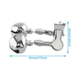 WHYHKJ 10pcs Fishing Rod Alarm Bells Metal Fishing Bite Indicators Double Bells Outdoor Fishing Accessories, Silver